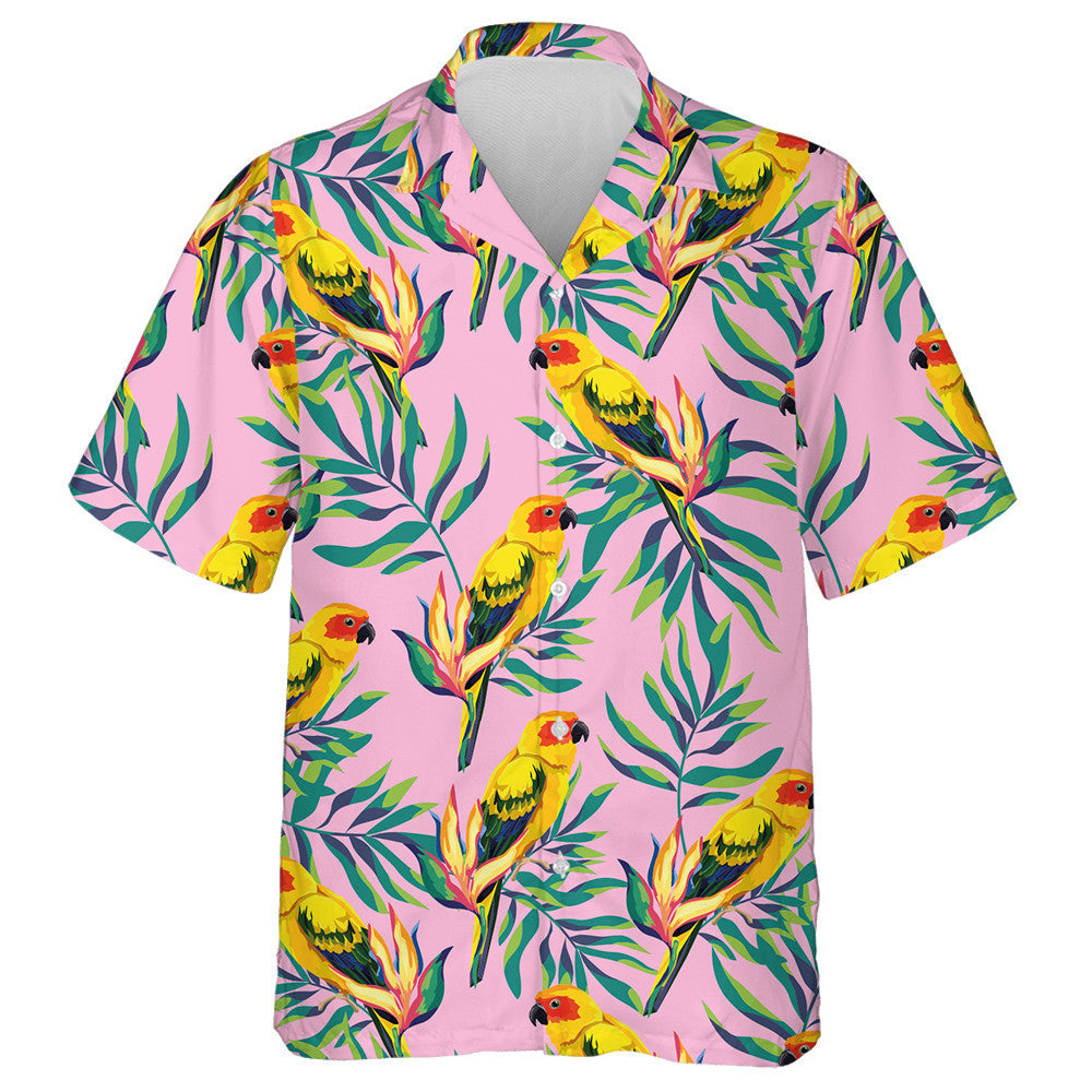 Beautiful Arrogant Green Parrot Tropical Hawaiian Shirt, Hawaiian For Gift