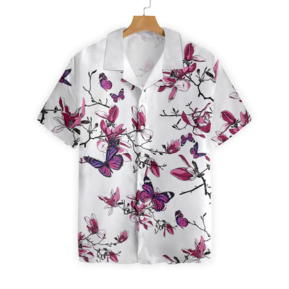 Floral Butterfly The Touch Of Nature Design Hawaiian Shirt, Hawaiian Shirt Gift, Christmas Gift
