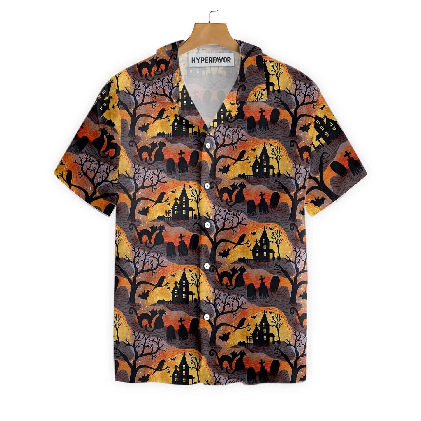 Spooky Night Halloween Hawaiian Shirt, Halloween Shirt For Men And Women,Hawaiian Shirt Gift, Christmas Gift