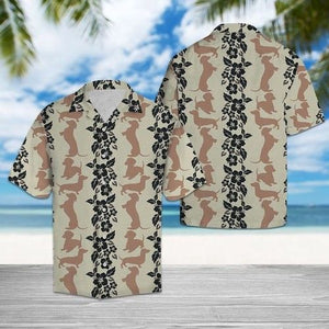 Dachshund Pattern Hawaiian Shirt Summer, Hwaiian For Gift