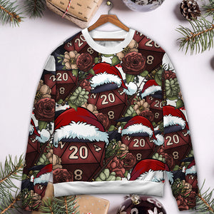 Christmas D20 Witch Dice D20 Xmas Vibe Ugly Christmas Sweater, Christmas Ugly Sweater, Christmas Gift, Gift Christmas 2024