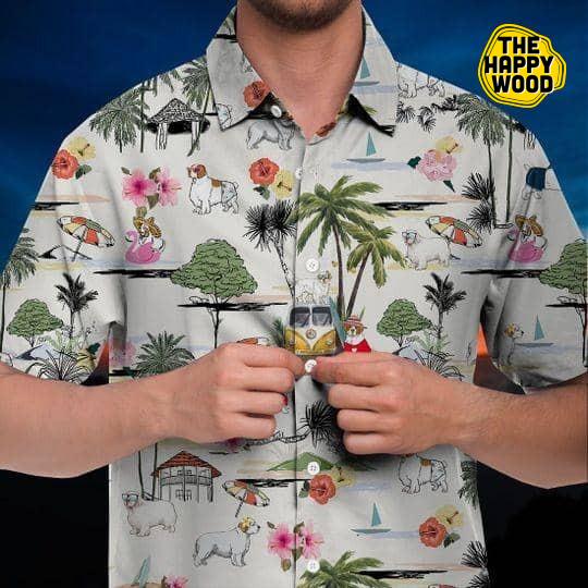 Léine Haváís Clumber Spaniel Léine Haváíais Haváí Trá Retro, Bronntanais Léine Haváís, Bronntanas Nollag