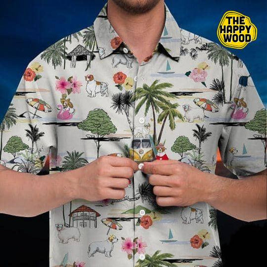 Léine Haváís Clumber Spaniel Léine Haváíais Haváí Trá Retro, Bronntanais Léine Haváís, Bronntanas Nollag