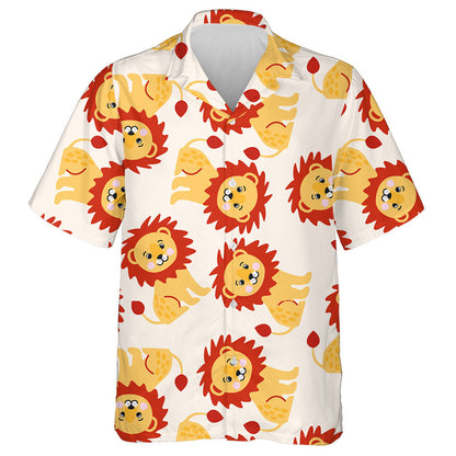 Lion Greannmhar le Seice Corcra ar Chúlra Bándearg Léine Haváís, Bronntanas Léine Haváíais, Bronntanas Nollag