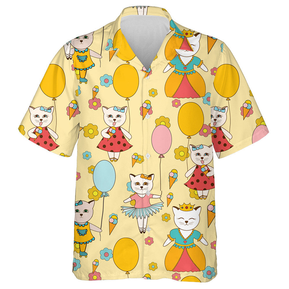 Hand Drawn Sunday Of Funny Cat Hawaiian Shirt, Hawaiian For Gift