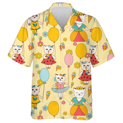 Hand Drawn Sunday Of Funny Cat Hawaiian Shirt, Hawaiian For Gift