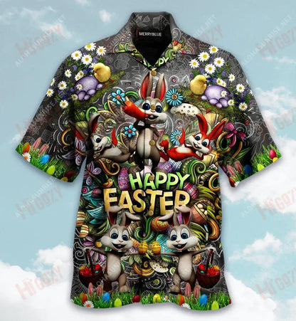 Happy Easter April 04 2021 Unisex Short Sleeve Shirt Hobbies Hawaiian T Shirts Hawaiian Crazy Shirts Funny Hawaiian Shirts, Hawaiian Shirt Gift, Christmas Gift
