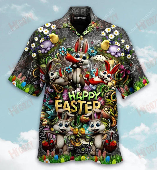Happy Easter April 04 2021 Unisex Short Sleeve Shirt Hobbies Hawaiian T Shirts Hawaiian Crazy Shirts Funny Hawaiian Shirts, Hawaiian Shirt Gift, Christmas Gift