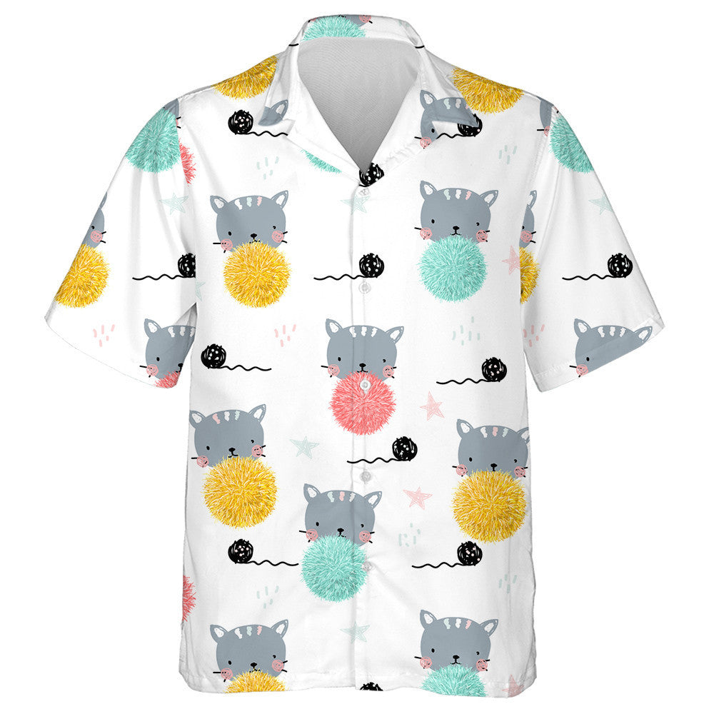 Pompoms Cat Agus Liathróid Snáithe Léine haváíais, haváís le haghaidh bronntanais