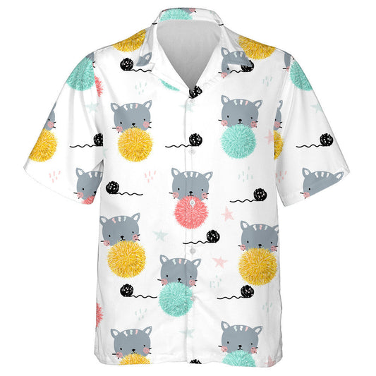 Pompoms Cat Agus Liathróid Snáithe Léine haváíais, haváís le haghaidh bronntanais