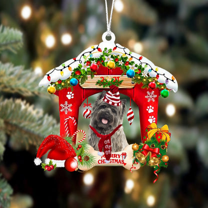 Cairn Terrier-Christmas House Two Sided Christmas Plastic Hanging Ornament, Happy Christmas Ornament, Christmas Gift, Christmas Decoration