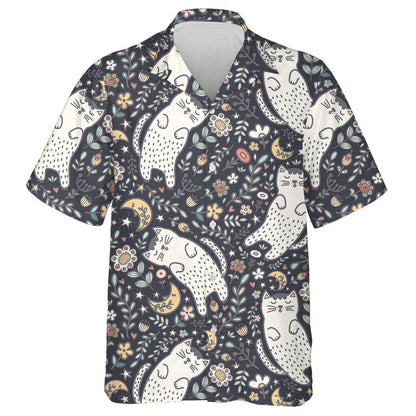 Oíche Mhaith Cat Adorable ag Codladh I Na Plandaí Léine Haváís, Bronntanas Léine Haváís, Bronntanas Nollag