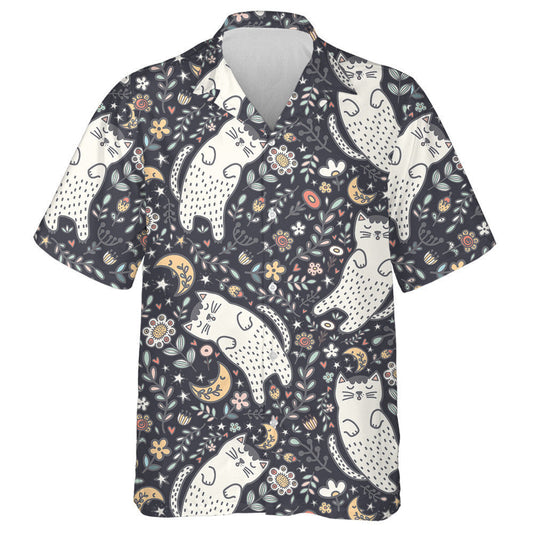 Oíche Mhaith Cat Adorable ag Codladh I Na Plandaí Léine Haváís, Bronntanas Léine Haváís, Bronntanas Nollag