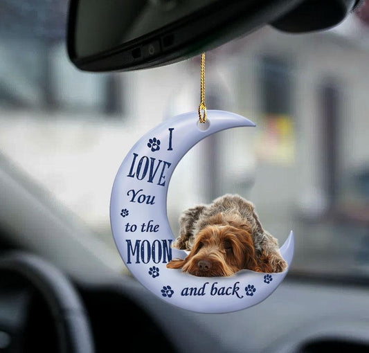 Italian Spinone Moon Back Gift For Italian Spinone Lover Two Sided Ornament Cus,Christmas Gift,Christmas Decoration