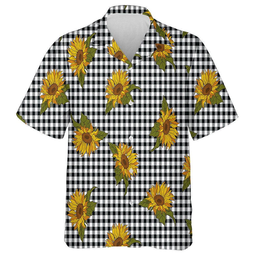 Lusanna Gréine Geal Ar Chúlra Plaid Buabhall Dubh Bán Léine Haváís, Bronntanas Léine Haváís, Bronntanas Nollag