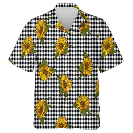 Lusanna Gréine Geal Ar Chúlra Plaid Buabhall Dubh Bán Léine Haváís, Bronntanas Léine Haváís, Bronntanas Nollag