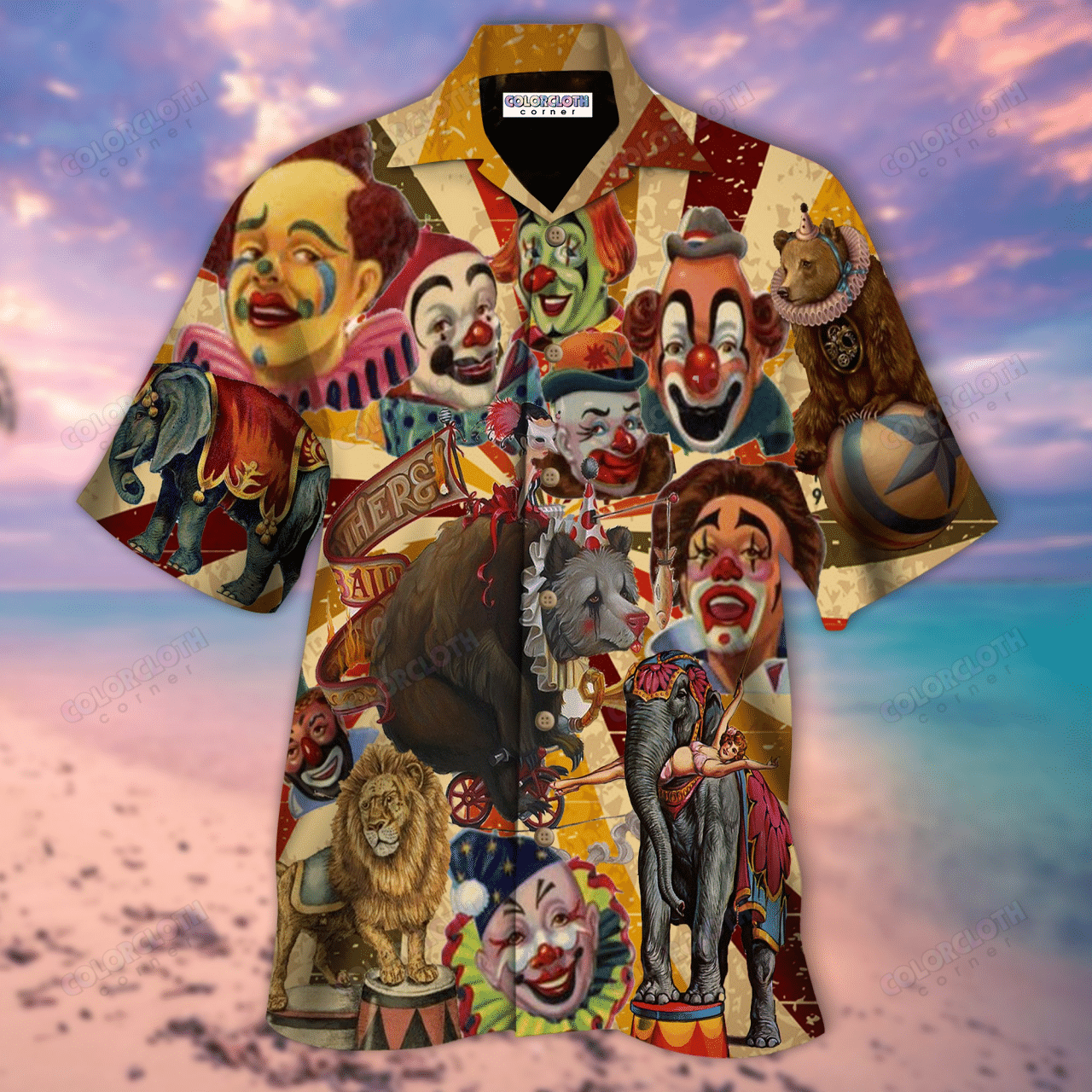 Clown Circus Hawaiian Shirt, Hwaiian For Gift