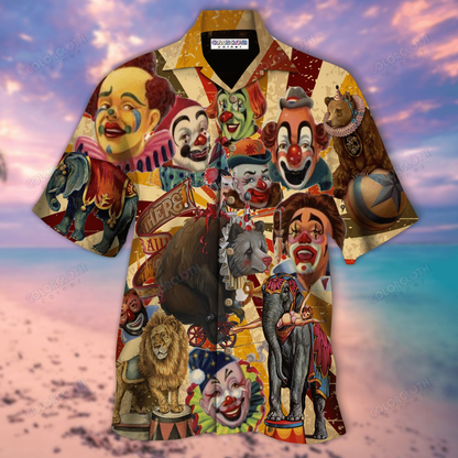 Clown Circus Hawaiian Shirt, Hwaiian For Gift