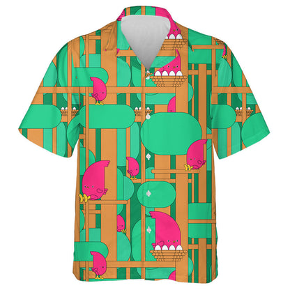 Funny Red Cardinal Bird On Tree Background Hawaiian Shirt, Hawaiian Shirt Gift, Christmas Gift