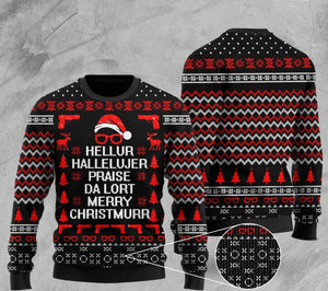 Hellur Hallelujer Praise Da Lort Merry Christmas Ugly Christmas Sweater,Christmas Ugly Sweater,Christmas Gift,Gift Christmas 2022