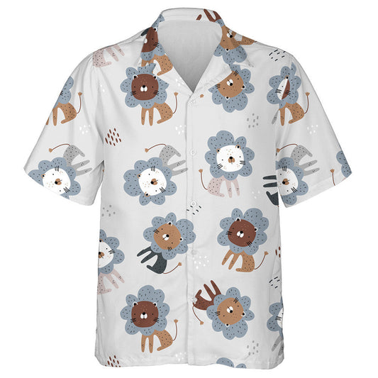 Lions Greannmhar Ar Chúlra Liath Léine Haváí, Bronntanas Léine Haváí, Bronntanas Nollag