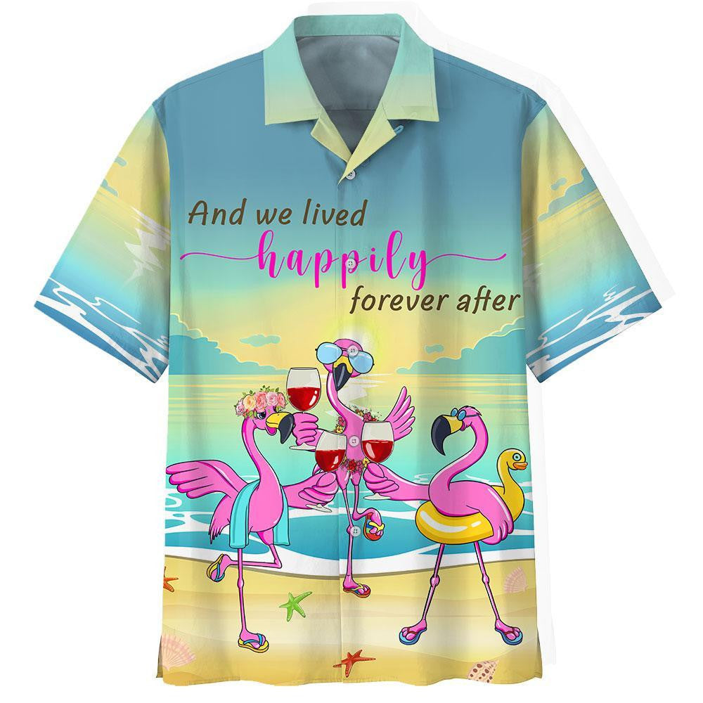 Flamingo Agus Mhair muid go Sásta go Deo Tar éis Léine Haváí patrún, Bronntanas Léine Haváís, Bronntanas Nollag