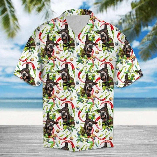 Donkey Hawaiian Aloha Shirt Unisex Shorts Sleeve Colorful Hawaiian Shorts Beach Short Sleeve_Hawaiian Shirt Gift, Christmas Gift