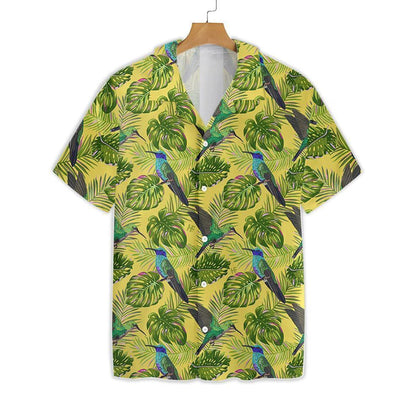 Hummingbird Tropical And Leaf Pattern Hawaiian Shirt, Hawaiian Shirt Gift, Christmas Gift