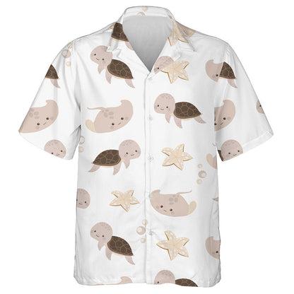 Sea Turtles With Stingray And Starfish Hawaiian Shirt,Hawaiian Shirt Gift, Christmas Gift