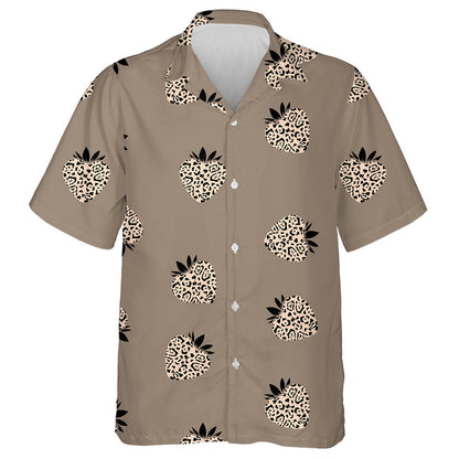 Summer Face Of Leopard With Green Eyes Hawaiian Shirt, Hawaiian Shirt Gift, Christmas Gift