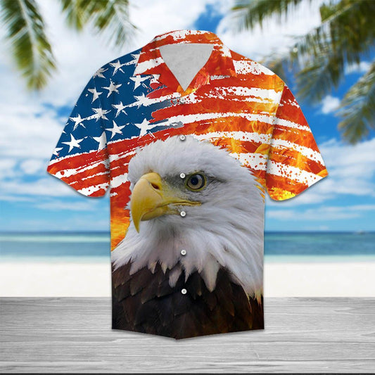 Eagle Usa Flag - Hawaiian Shirt_Hawaiian Shirt Gift, Christmas Gift