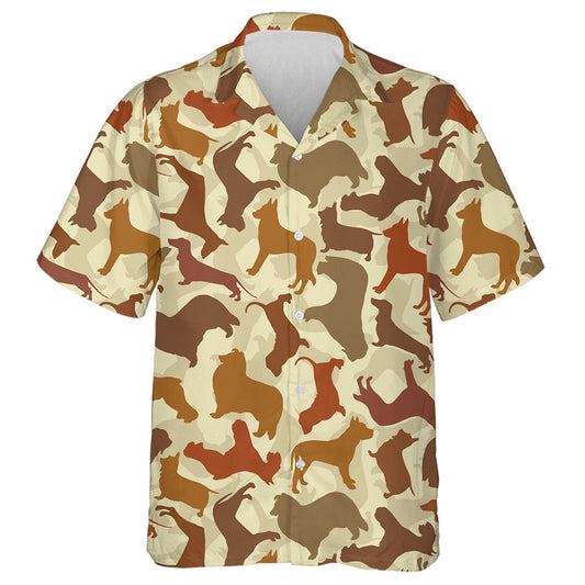 Cartoon Dog With Retro Style Isolated Background Hawaiian Shirt, Hawaiian Shirt Gift, Christmas Gift