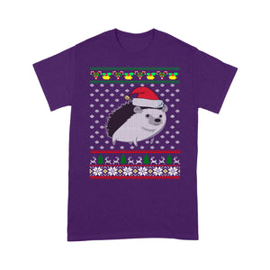 Merry Christmas Funny Hedgehog Ugly Xmas Gift  Tee Shirt Gift For Christmas