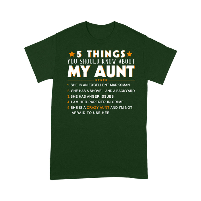 ̀5 things you should know about my aunt t-shirt - Standard T-shirt Tee Shirt Gift For Christmas