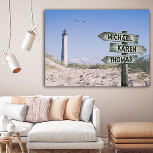 Lighthouse Street Signs Canvas