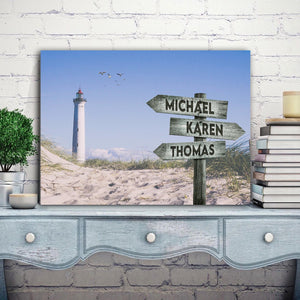 Lighthouse Street Signs Canvas