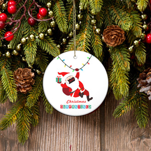 Santa Claus 2020 ornament, stay home ornament, Funny Merry Christmas family gift idea