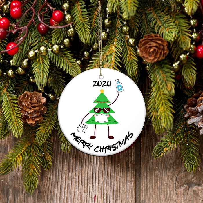 Merry Christmas ornament, quaran tree ornament,  funny Christmas family gift idea