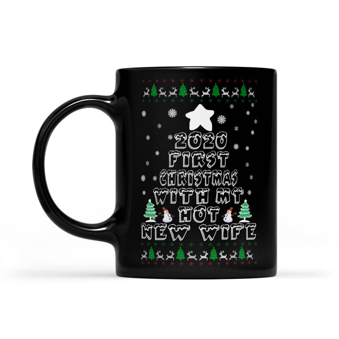 Funny Costume - 2020 First Christmas With My Hot New Wife  Black Mug Gift For Christmas