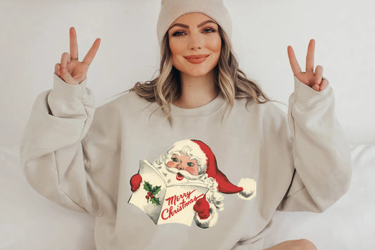 Santa Claus Read Book Vintage Sweatshirt, Christmas Santa Claus Sweatshirt,Vintage Sweatshirt Christmas, Christmas Shirt,Christmas sweatshirt,Christmas Gift