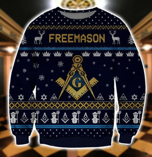 Freemason Symbol 3D Christmas Ugly Sweater, Christmas Ugly Sweater, Christmas Gift, Gift Christmas 2022