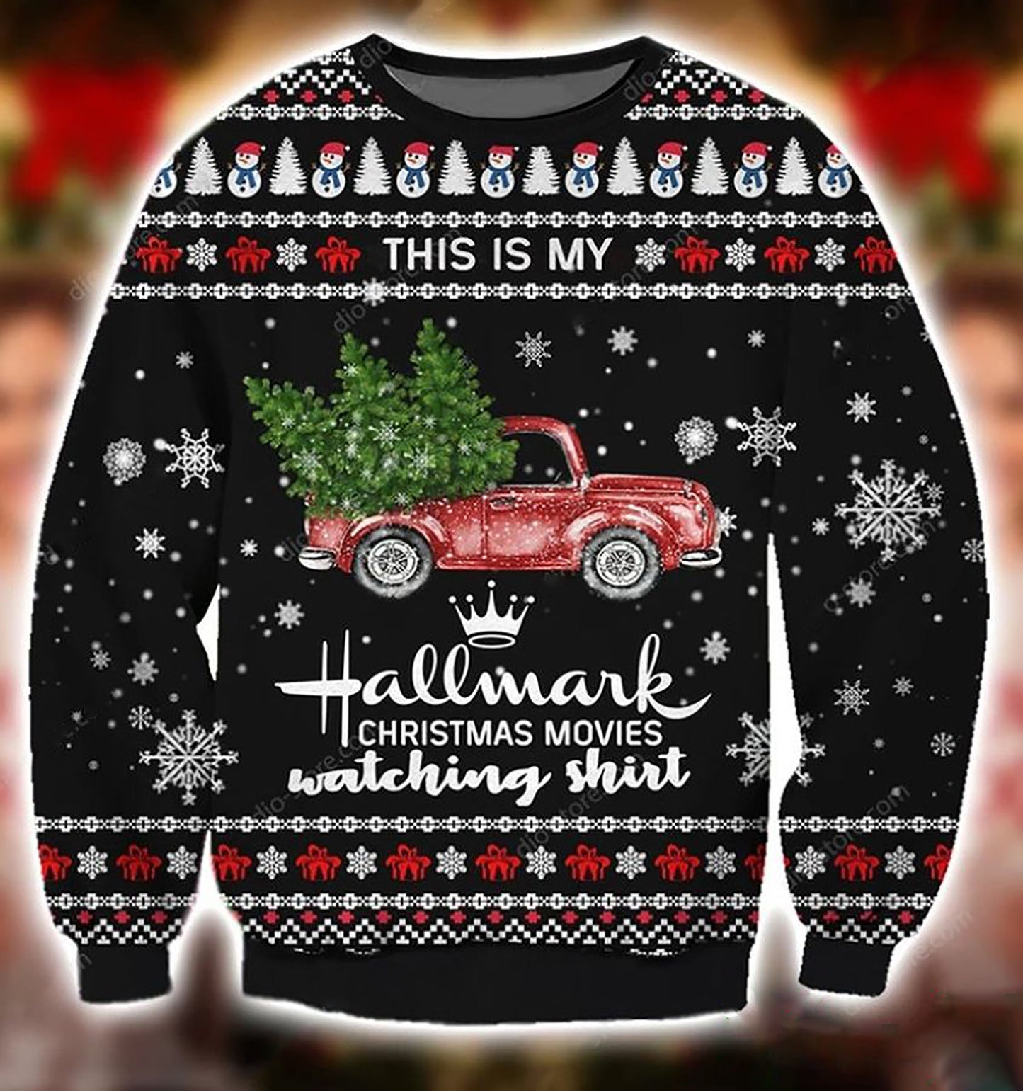 Hallmark Christmas Movies Pattern 3D Christmas Ugly Sweater, Christmas Ugly Sweater, Christmas Gift, Gift Christmas 2024