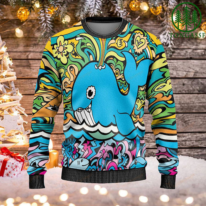 Christmas Whale Ugly Sweaters, Christmas Ugly Sweater, Christmas Gift, Gift Christmas 2022