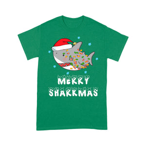 Santa Shark Merry Sharkmas Funny Christmas Gift - Standard T-shirt  Tee Shirt Gift For Christmas