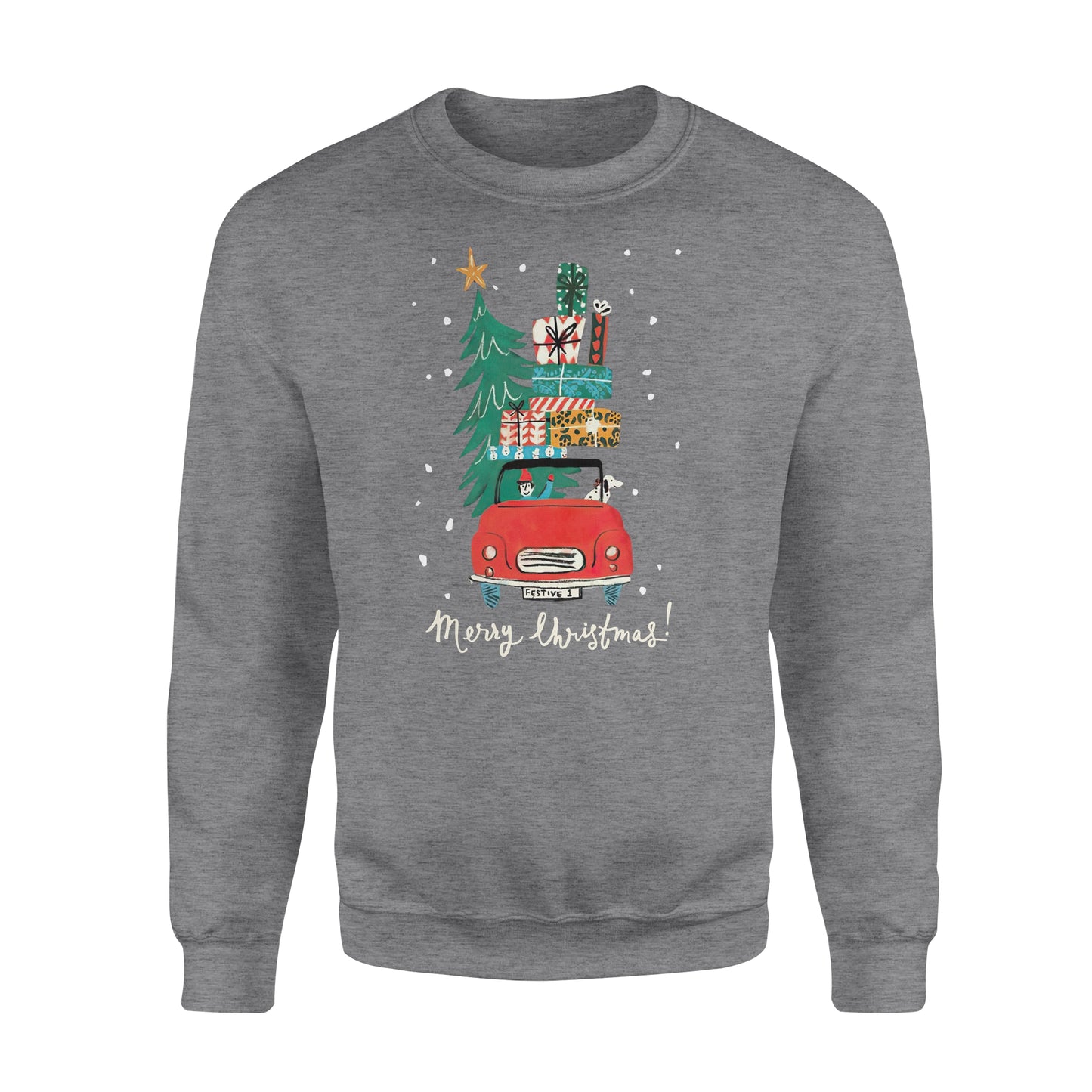 The car bring a tree and gift for christmas funny sweatshirt gifts christmas ugly sweater for men and women