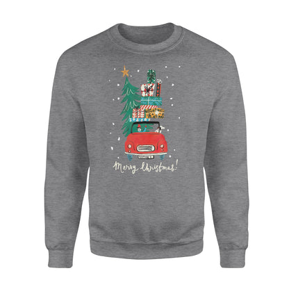 The car bring a tree and gift for christmas funny sweatshirt gifts christmas ugly sweater for men and women