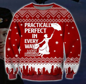 Mary Poppins 3D Christmas Ugly Sweater, Christmas Ugly Sweater, Christmas Gift, Gift Christmas 2024