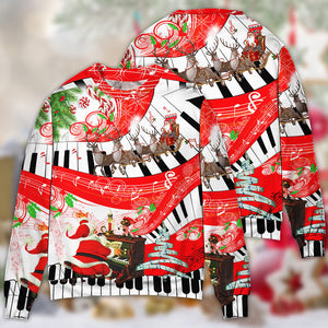 Christmas Love Music Happy Life Ugly Christmas Sweater, Christmas Ugly Sweater, Christmas Gift, Gift Christmas 2024