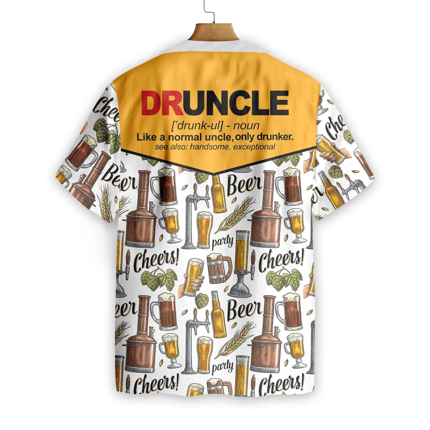 Cheers For The Day With Beer Druncle Design Hawaiian Shirt, Hawaiian Shirt Gift, Christmas Gift