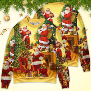 Christmas Santa Claus Story Happy Xmas Art Style Ugly Christmas Sweater, Christmas Gift, Gift Christmas 2024